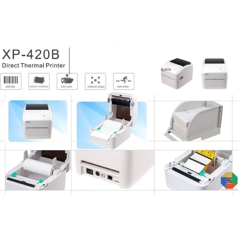 Printer Barcode Thermal / xprinter Label Printer Original 420B Black / Hitam SIZE 110 / A6 Shopee Resi DLL