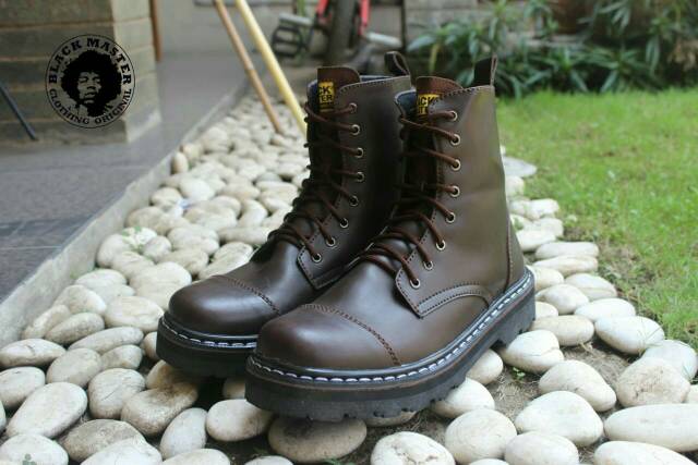 Sepatu Boots Safety Pria Black Master kulit Casual Kerja Touring Biker Formal Pria