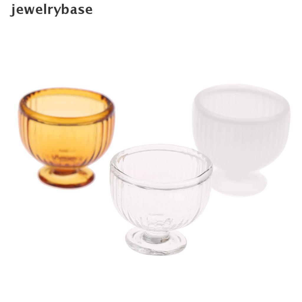 Base Mainan Miniatur Toples Permen / Jelly / Dessert Skala 1: 12 Untuk Aksesoris Rumah Boneka