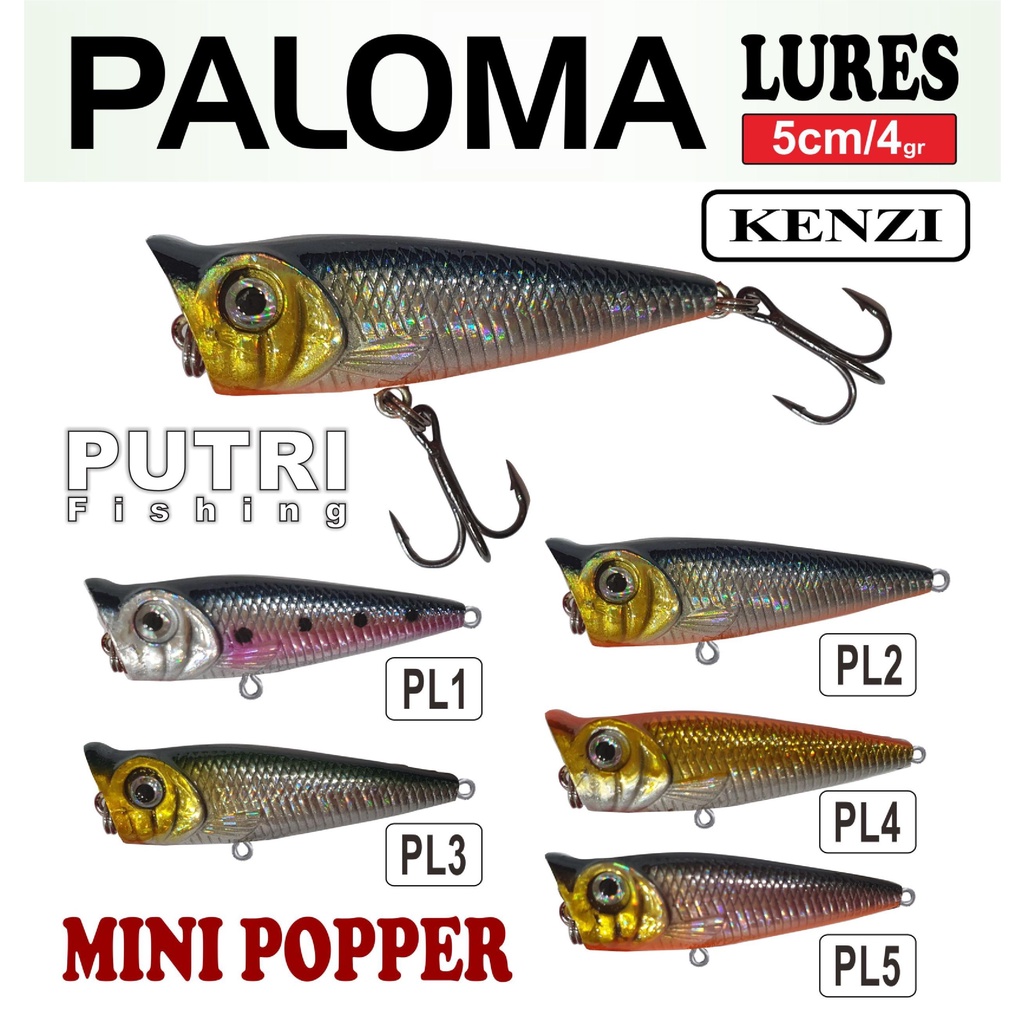 KENZI PALOMA LURES 50mm 4gr Mini Popper