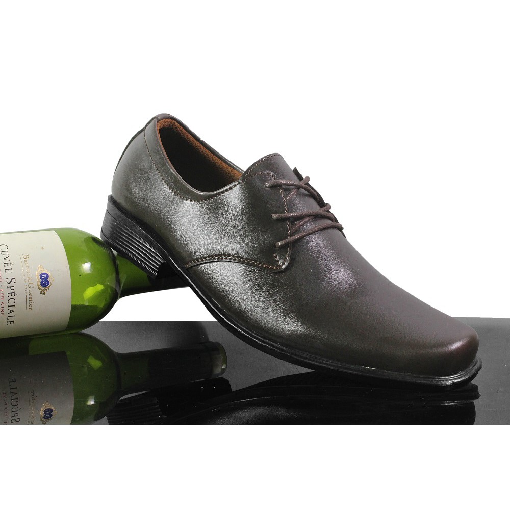 MS Shop - Sepatu Pantopel Pria Crocodile Cester Coklat Slop Formal Kerja Kantor Kondangan Guru