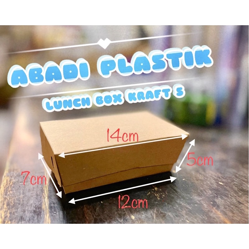 LUNCH BOX S /KARTON KRAFT /DUS NASI /DUS KRAFT S-MIN OLDER 50PCS
