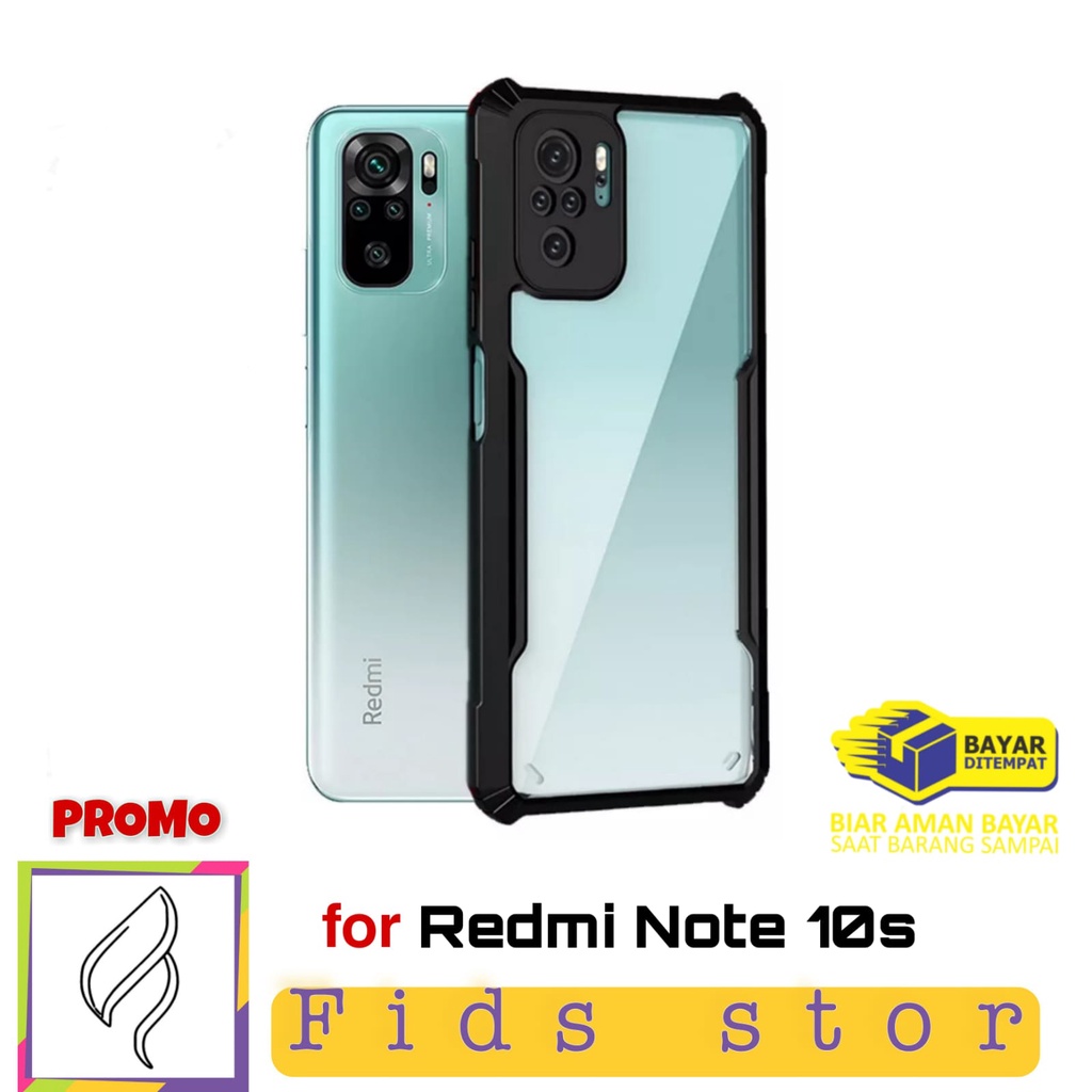 PROMO Case Xiaomi Redmi Note 10 / Redmi Note 10s Hardcase Armor Shockproof Fusion Bumper Transparan