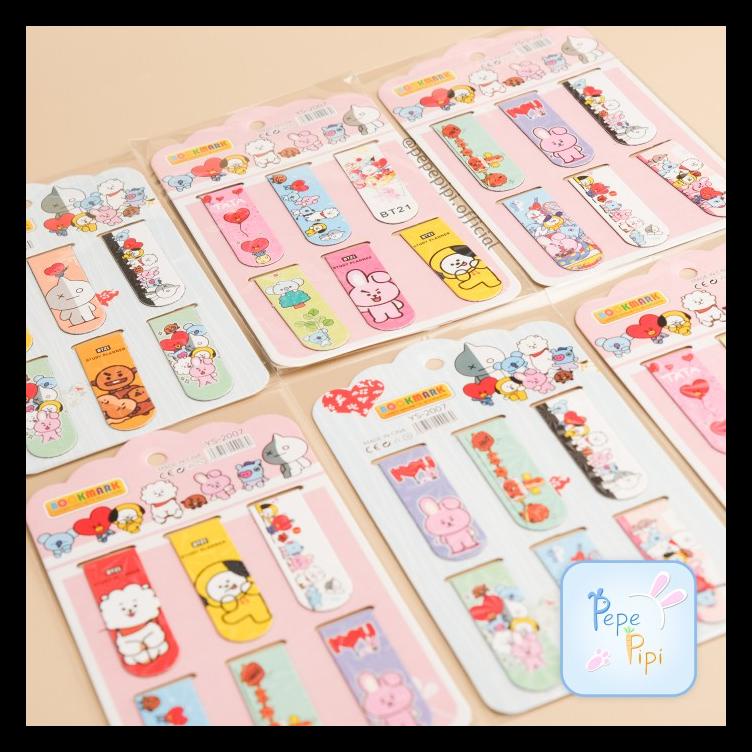 

PEMBATAS BUKU MAGNET BT21 BTS PENANDA HALAMAN BACAAN BOOKMARK KPOP BARU