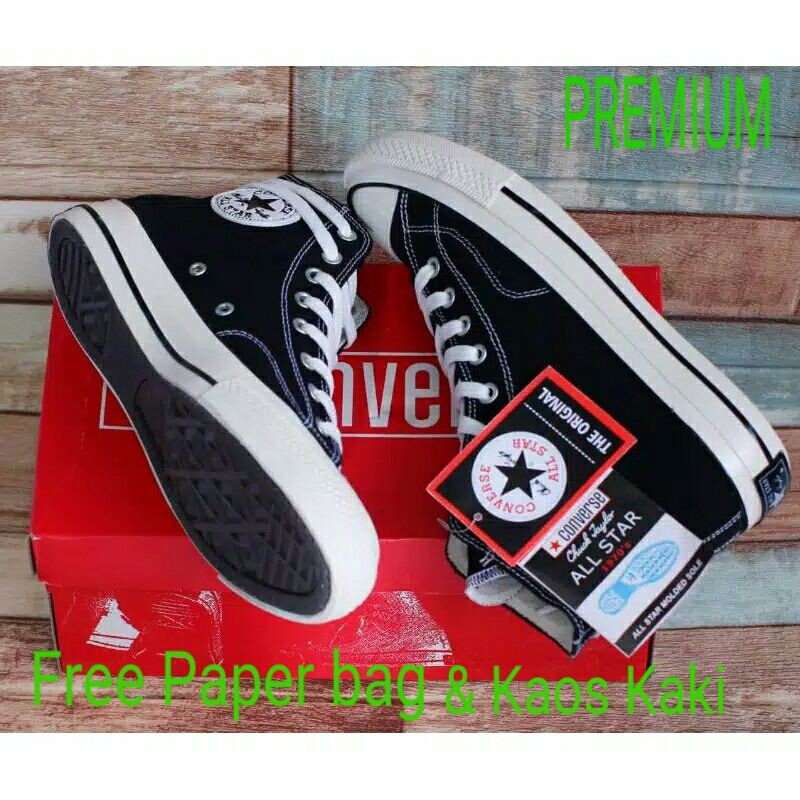 Sepatu Convers 70s High hitam Premium Bnib