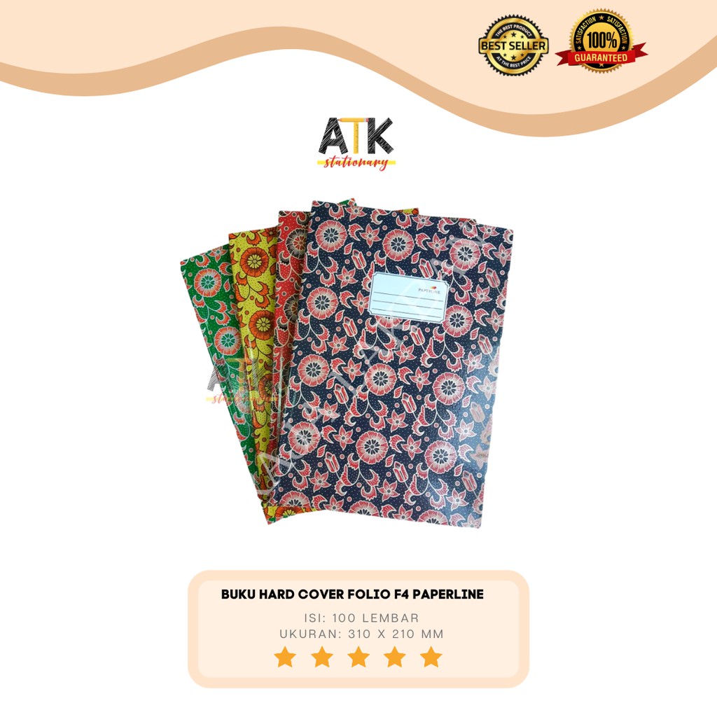 

Buku Folio Hardcover PaperLine 100Lembar atk