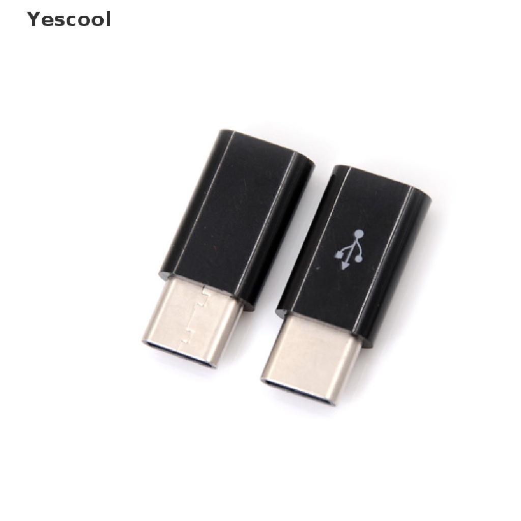 Yescool 5pcs Adapter Konverter USB 3.1 Tipe-C Male Ke Micro USB 3.1