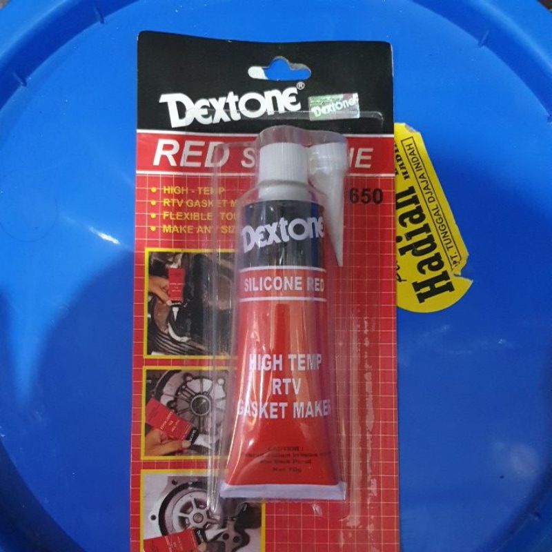 

Lem Besi DEXTONE Red Silicone 650 Tahan Panas 30 gr - 70 gr Gasket Maker
