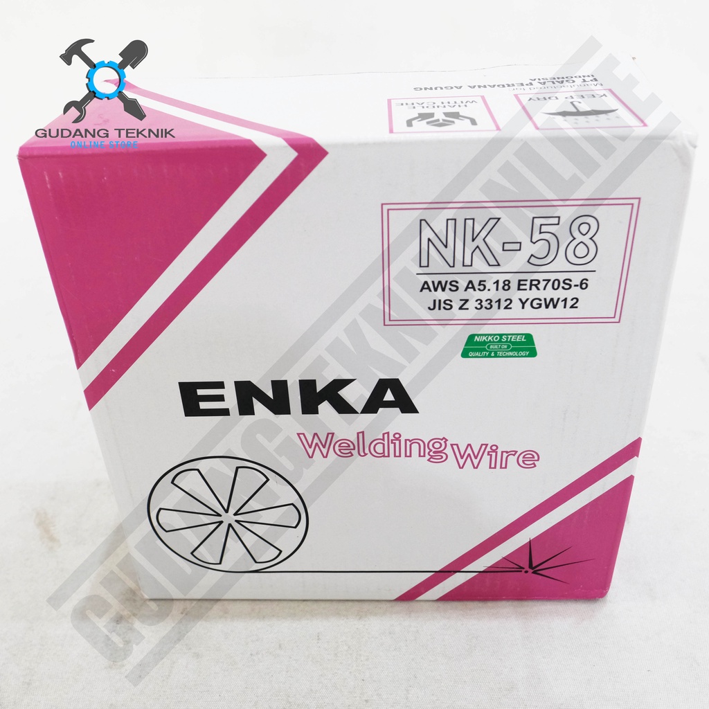 Kawat Las CO2 Wire MIG 0.8mm 1.0mm 15Kg Enka NK58 / Kawat Las 0.8 1mm  Mig Wire Co2 15 Kg Enka NK 58