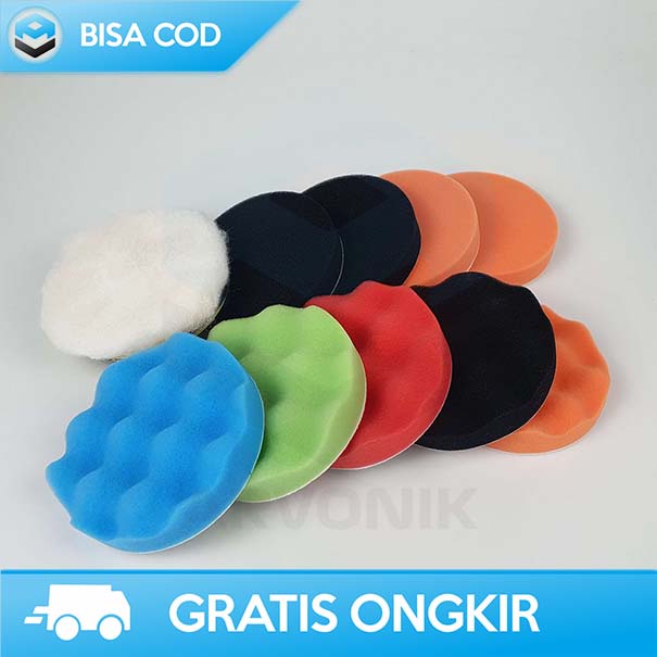 SET BUSA SPONGE WAXING POLES BODY MOTOR MOBIL MATCC 10 PCS SPONS MURAH