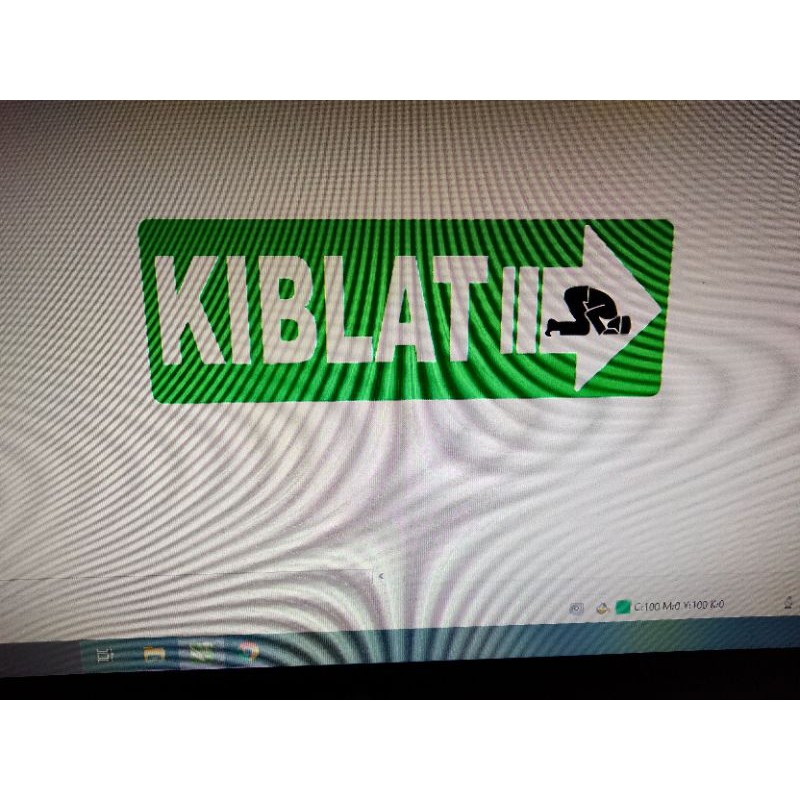 

cutting stiker kiblat ukuran 6*15 cm
