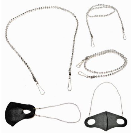 Kalung Gantungan Masker Strap Mask Hanging Korean Silver Metalic Beads String Series Mote Rantai