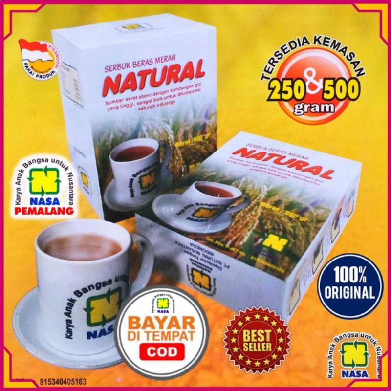 

SBMN_SERBUK BERAS MERAH NATURAL 500gr NASA PENURUN BERAT BADAN menyembuhkan sembelit dan bab