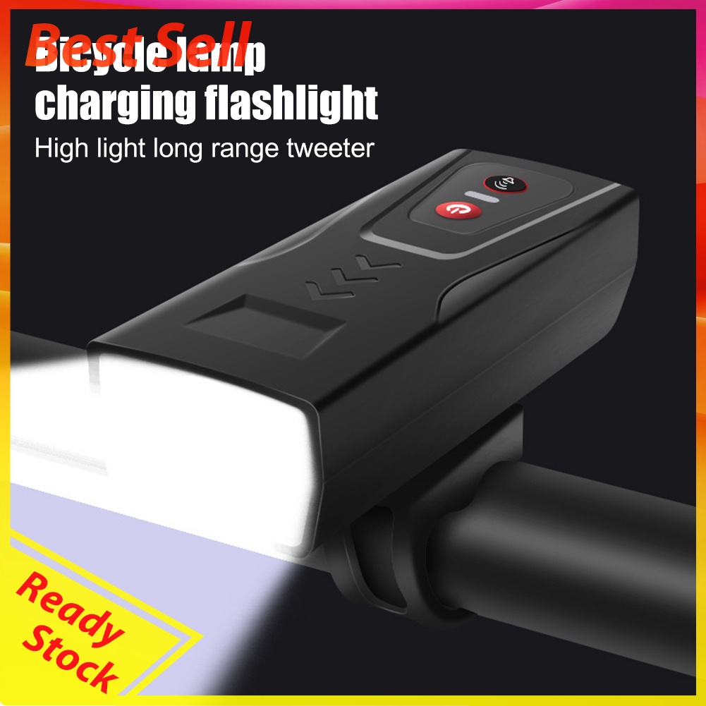 Bike Light Set USB Rechargeable XPE LED Headlight with Horn + Tail Light