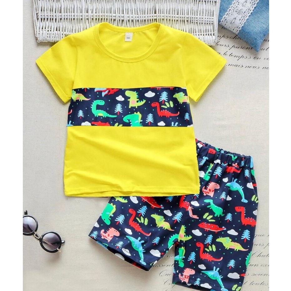 PROMO / SETELAN BAJU GROSIR ANAK MOTIF DINO KECIL / BAJU ANAK LAKILAKI DAN PEREMPUAN USIA 6-10BLN 1-5THN / FASHION KAOS ANAK TERBARU BERGAMBAR HEWAN KECIL YANG LUCU-LUCU / / BAHAN BAJU KATUN ADEM DAN NYAMAN SAAT DIPAKAI ANAK / TERLARIS TRENDY KEKINIAN