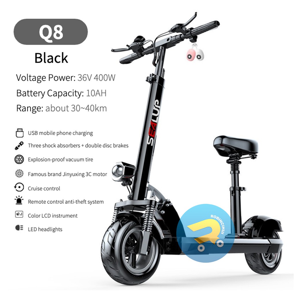 Scooter Listrik Q8 / Sepeda Listrik / Skuter Elektrik / Sekuter Listrik / Otoped Listrik