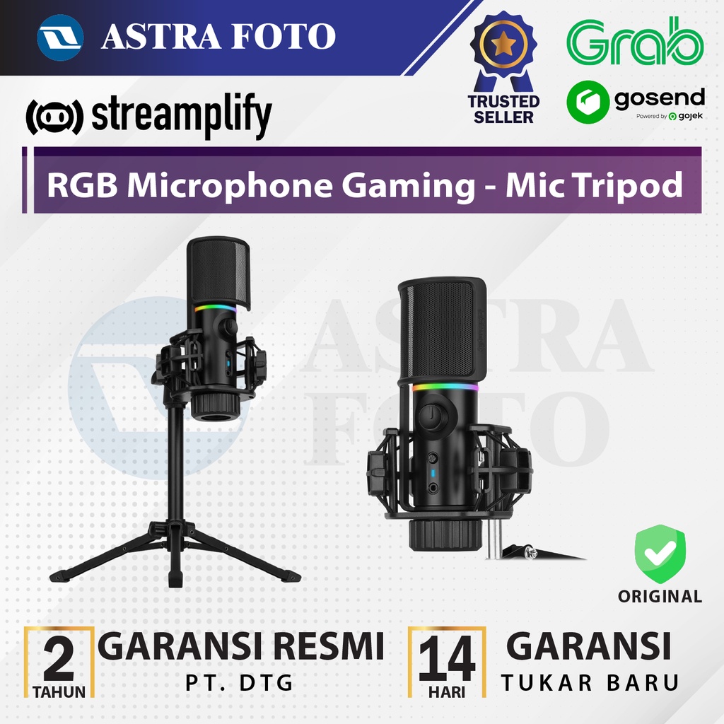 Streamplify Mic Tripod - Mic Gaming RGB - Microphone RGB - Garansi RESMI 2 Tahun DTG