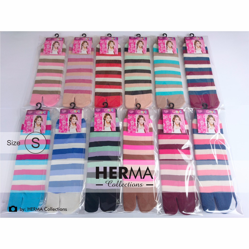 Kaos Kaki Jempol Belang Belang Strip Stripes Remaja Bahan Kaos Kaki Jempol Belang Belang Strip Stripes Remaja Bahan