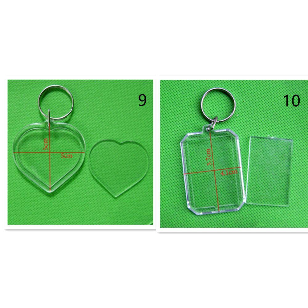 R-flower Keyring Blank Iklan keychain DIY Hadiah Split Ring Gantungan Kunci