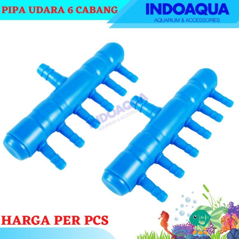 Air Driver Pembagi Udara Aerator 6 Cabang Pipa Pompa Udara Aerator Gelembung Udara 6 Cabang