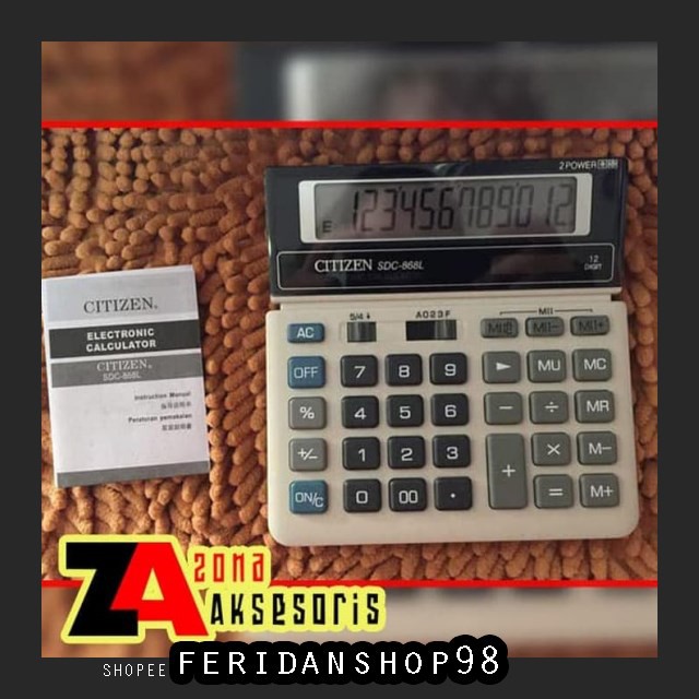 

FS1155 KALKULATOR KALKULATOR CITIZEN UKURAN ATK L KWKT-868 BY FERIDANSHOP98