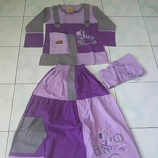 Gamis shabrina anak set rok