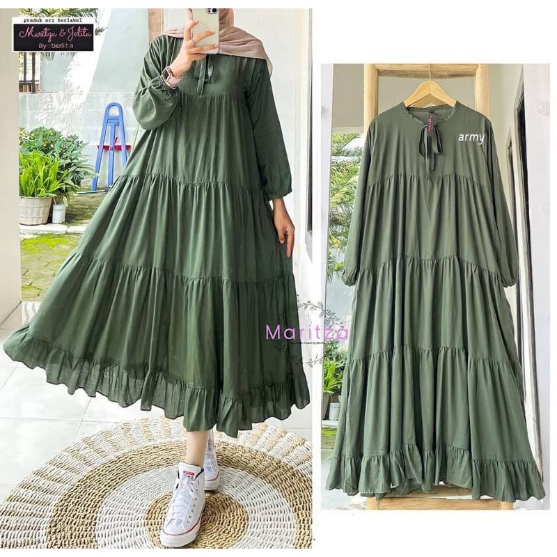 midi dres / dres wanita terbaru / bahan katun