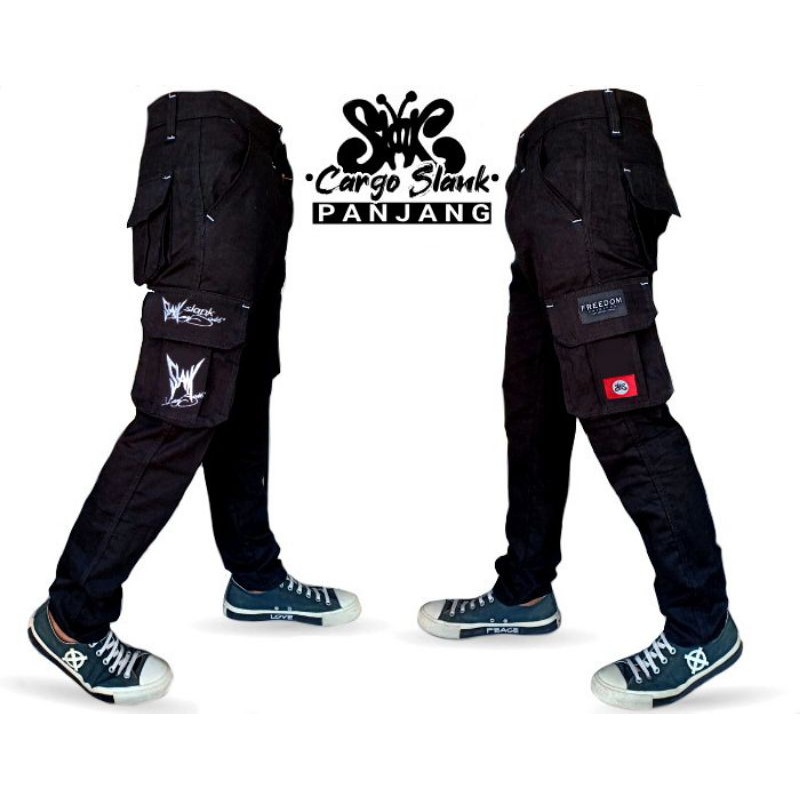 🅑🅐🅑🅨🅑🅛🅤🅔🅢_14 || CARGO PENDEK/PANJANG - Celana Cargo slank - Celana Slank