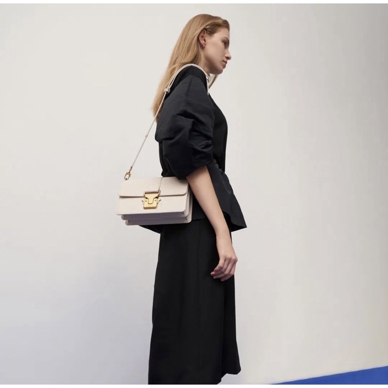 C Mettalic Accent Shoulder Bag