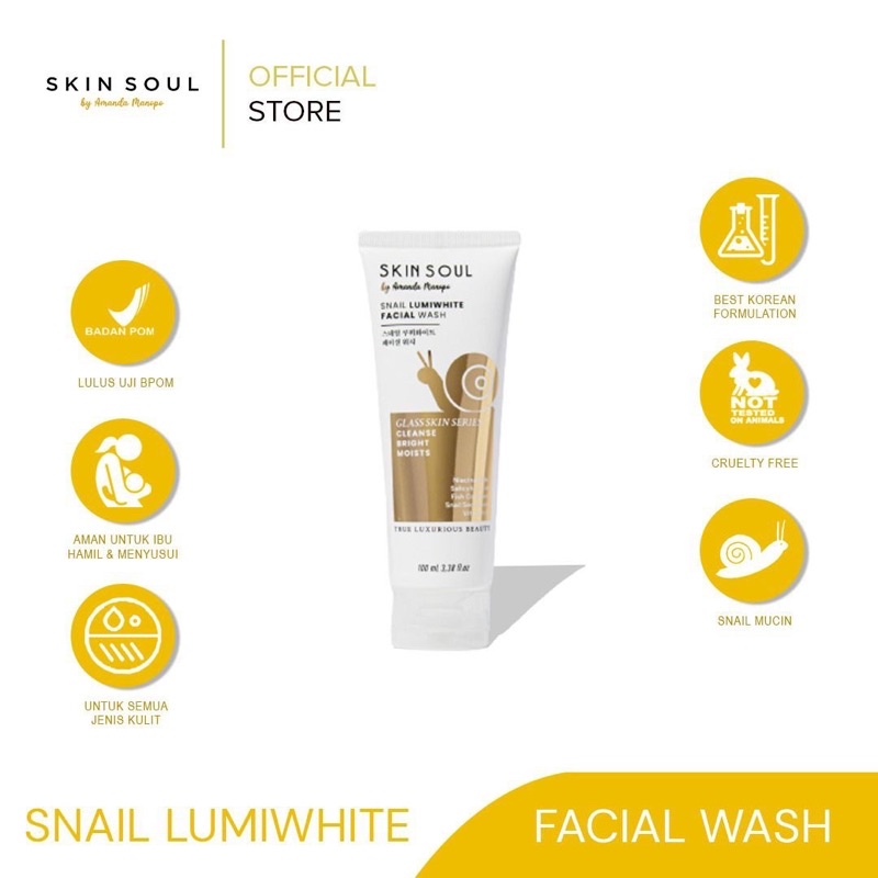 (READY FREE GIFT) SKINCARE SKINSOUL /FACE CARE GLASS SKIN SERIES BY AMANDA MANOPO-FACIAL WASH