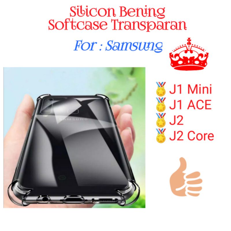 Case Samsung J1 J1Ace J1Mini Ace Mini J2 J2core Core Silicon Softcase Bening Transparan Casing Cover