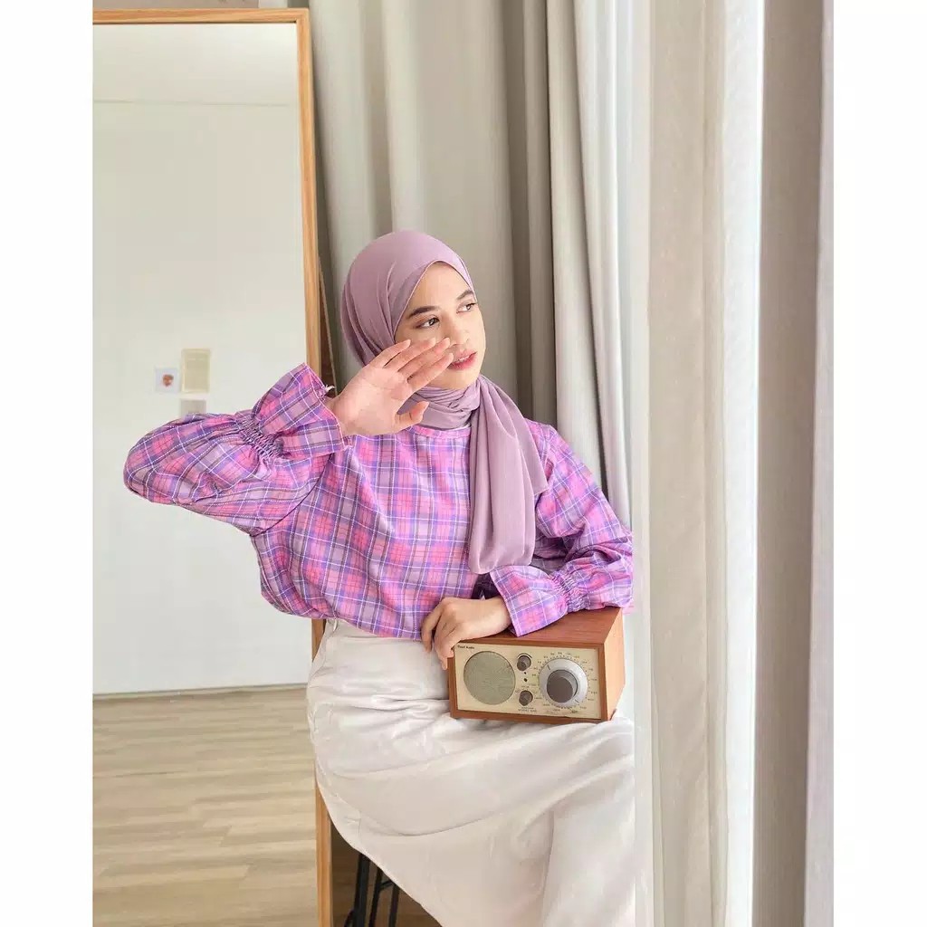 Mili Skirt Katun Square Milo Blouse Atasan Katun Terlaris