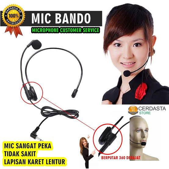 Mic Clip On BANDO Kepala - Microphone Youtuber Gamer Vlog Audio Microphone