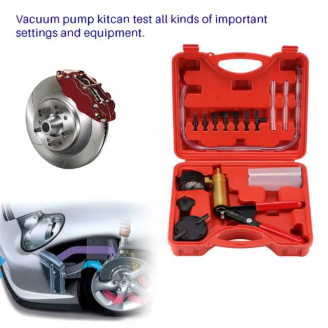 Brake Bleeder Kit Bleeding Rem ABS  Pompa Tester Kit DIY Cairan Rem Pressure Vacuum Gauge Mobil