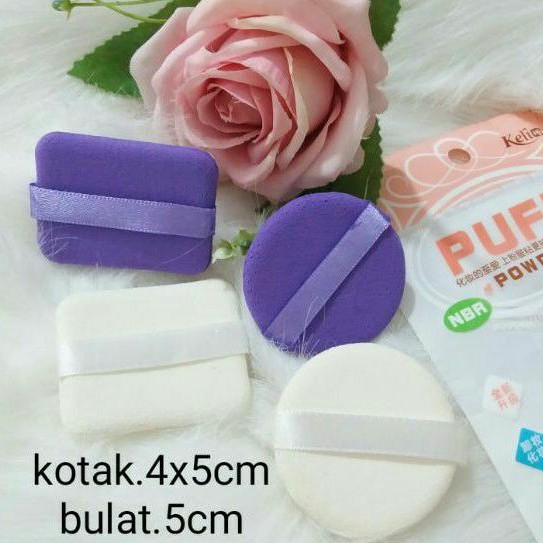 Spon Bedak Tali 2motif |Sponge Bedak Powder