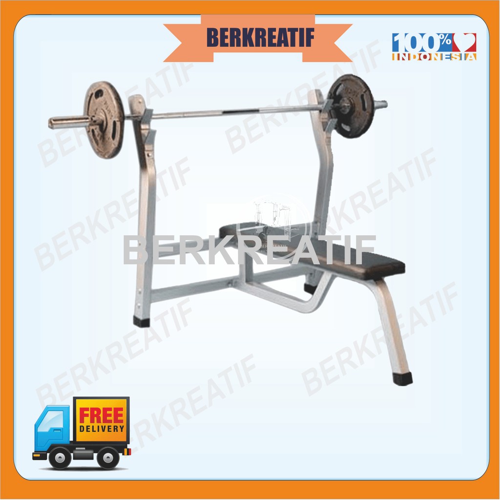 Jual ALAT FITNESS FLAT BENCH PRESS + BEBAN | Shopee Indonesia