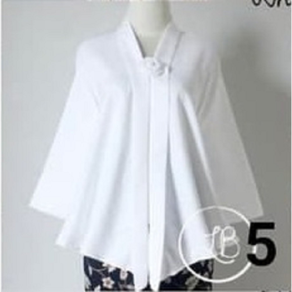 Kebaya Modern Kutubaru Atasan Kebaya Wisuda Floy Aneka PIlihan Warna-ATASAN PUTIH