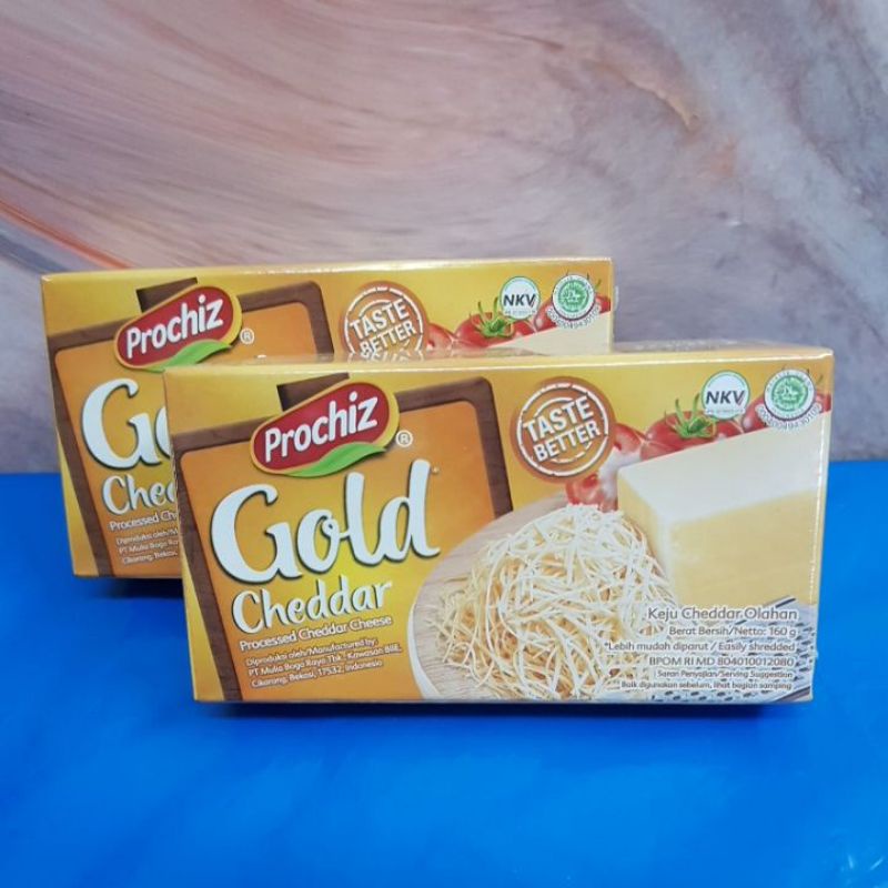 

Keju Prochiz Gold Cheddar / Processed Cheddar Cheese 160gr