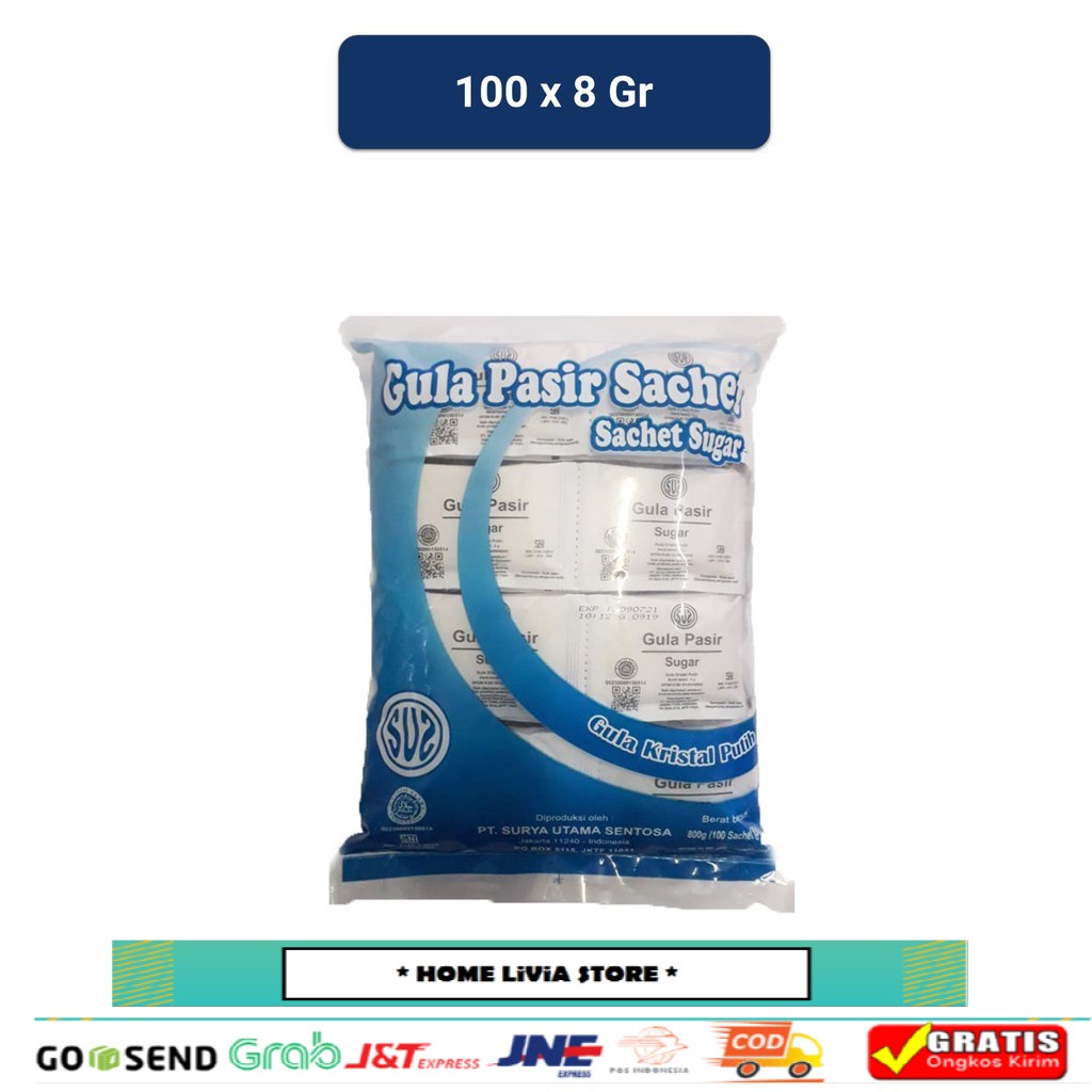 SUS Gula Pasir Sachet 100x8gr