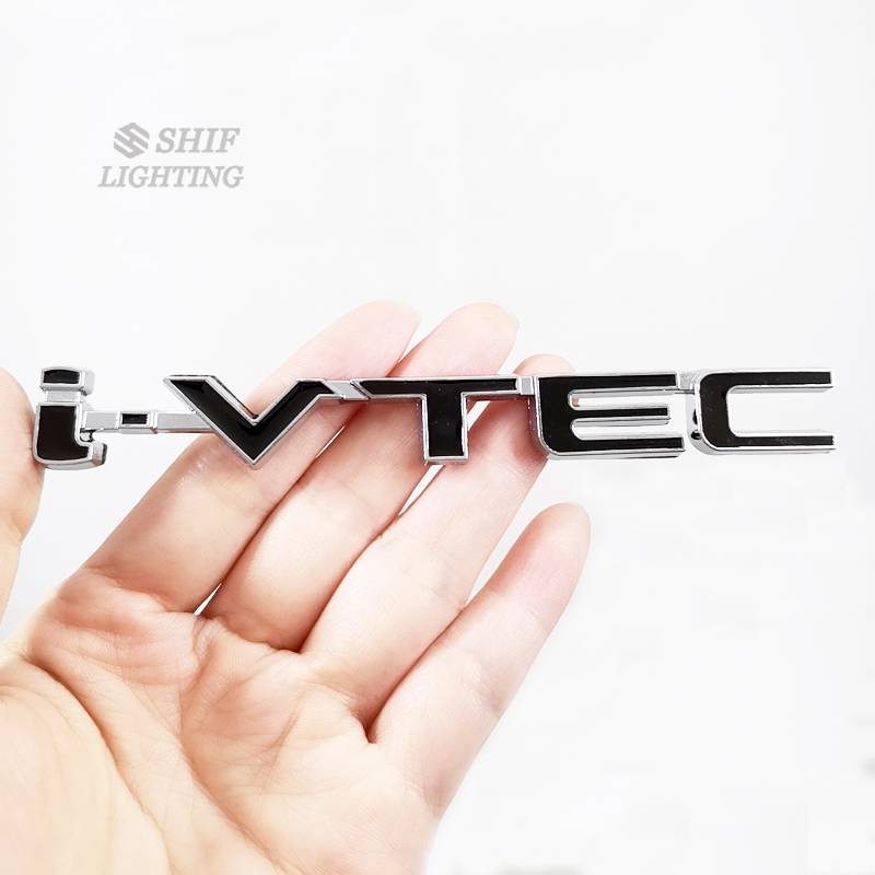 1pc Stiker Emblem / Badge Logo I-Vtec Ivtec Bahan Metal Untuk Mobil Honda