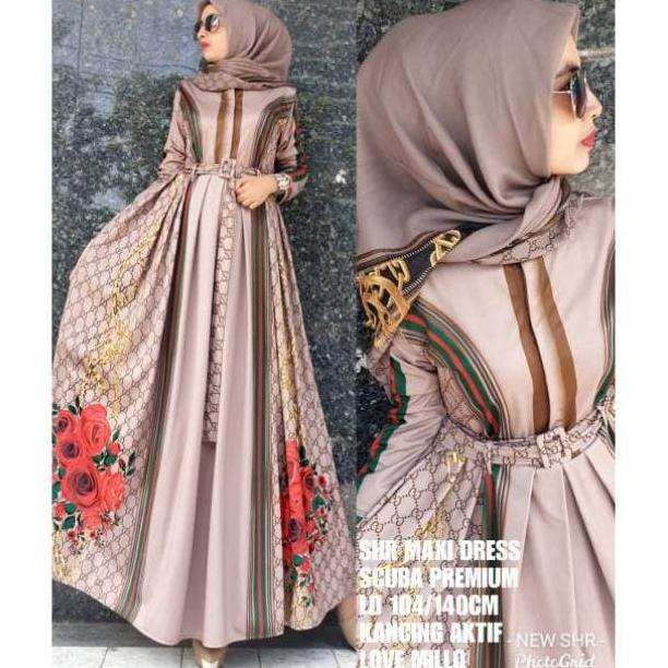 PROMO GAMIS MAXI GUCCI KIANA IMPOR ORI SHR(TNP HJB)/BAJU MUSLIM WANITA