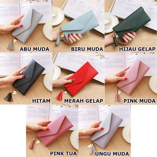 ~ PIYOSHI08 ~ Dompet Lipat Panjang Kartu Wanita Ukuran Envelope Murah AF62