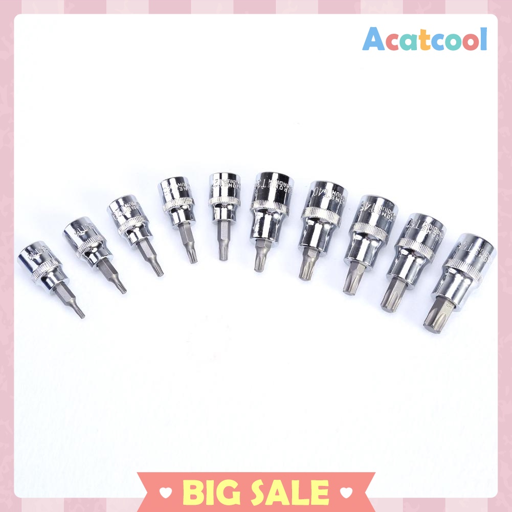 29PC Torx Star Socket Set &amp; Bit Male Female E &amp; T Sockets With Torx Bit Too