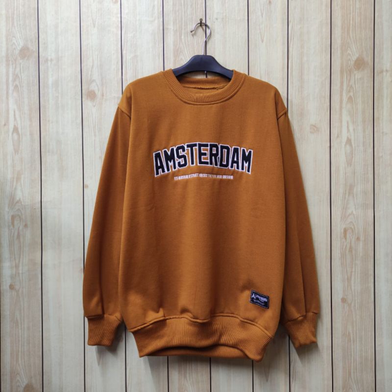 Crewneck Oversize Murah Sweater Basic Katun Pria Wanita Sweeter Kasual