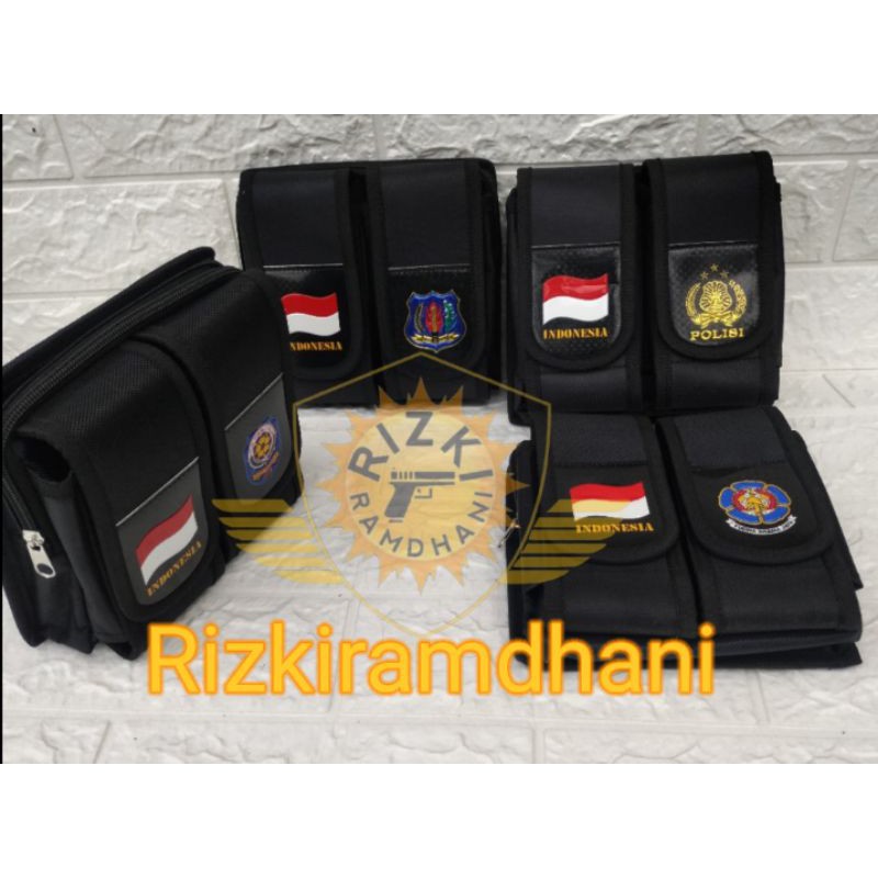 sarung hp satpol pp/security/polisi/damkar/sabhara 3 in 1 sarung hp pinggang