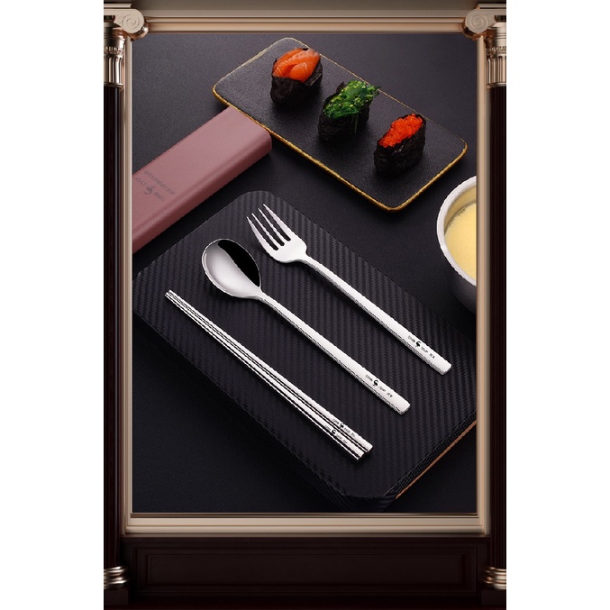 SSGP Stainless Steel Cutlery Set - Set Alat Makan Sendok Garpu Sumpit