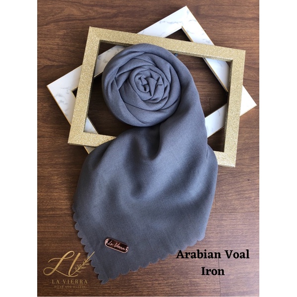 Part 1 Voal Arabian Jilbab Polos Sahara Hijab Segiempat-Iron