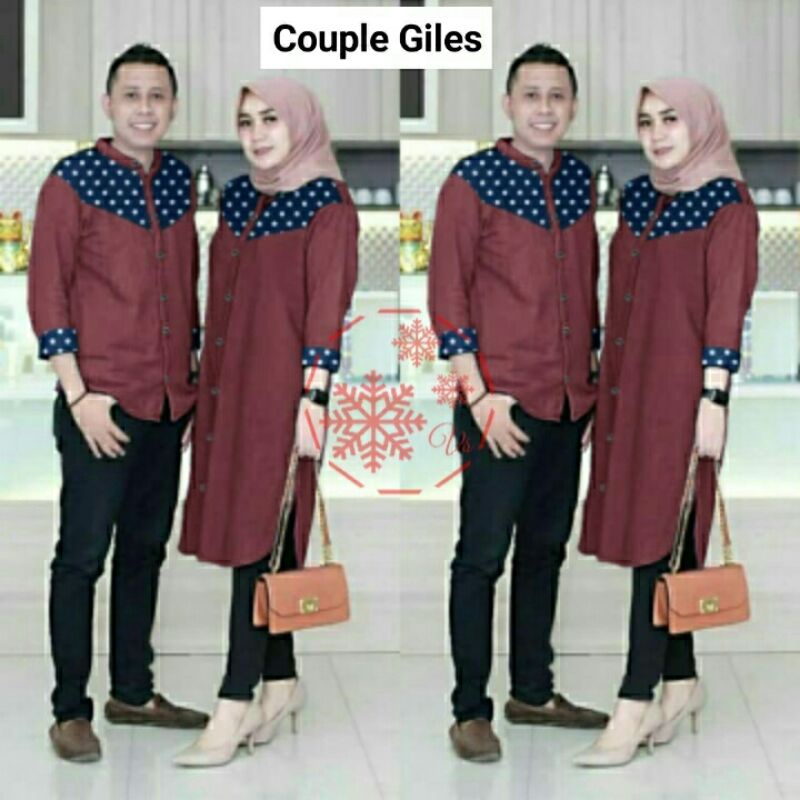 CP Couple Atasan Tunik Kemeja Moscrepe Rayon Giles