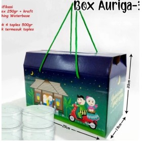 Box dus hampers toples kue kering lebaran (4toples)