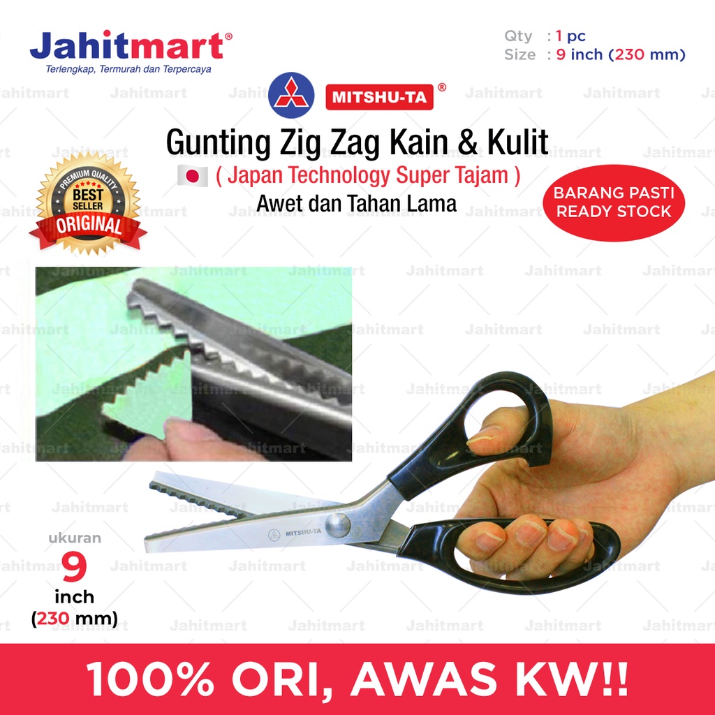 

Gunting Zig Zag Kain & Kulit Merk MITSHU-TA